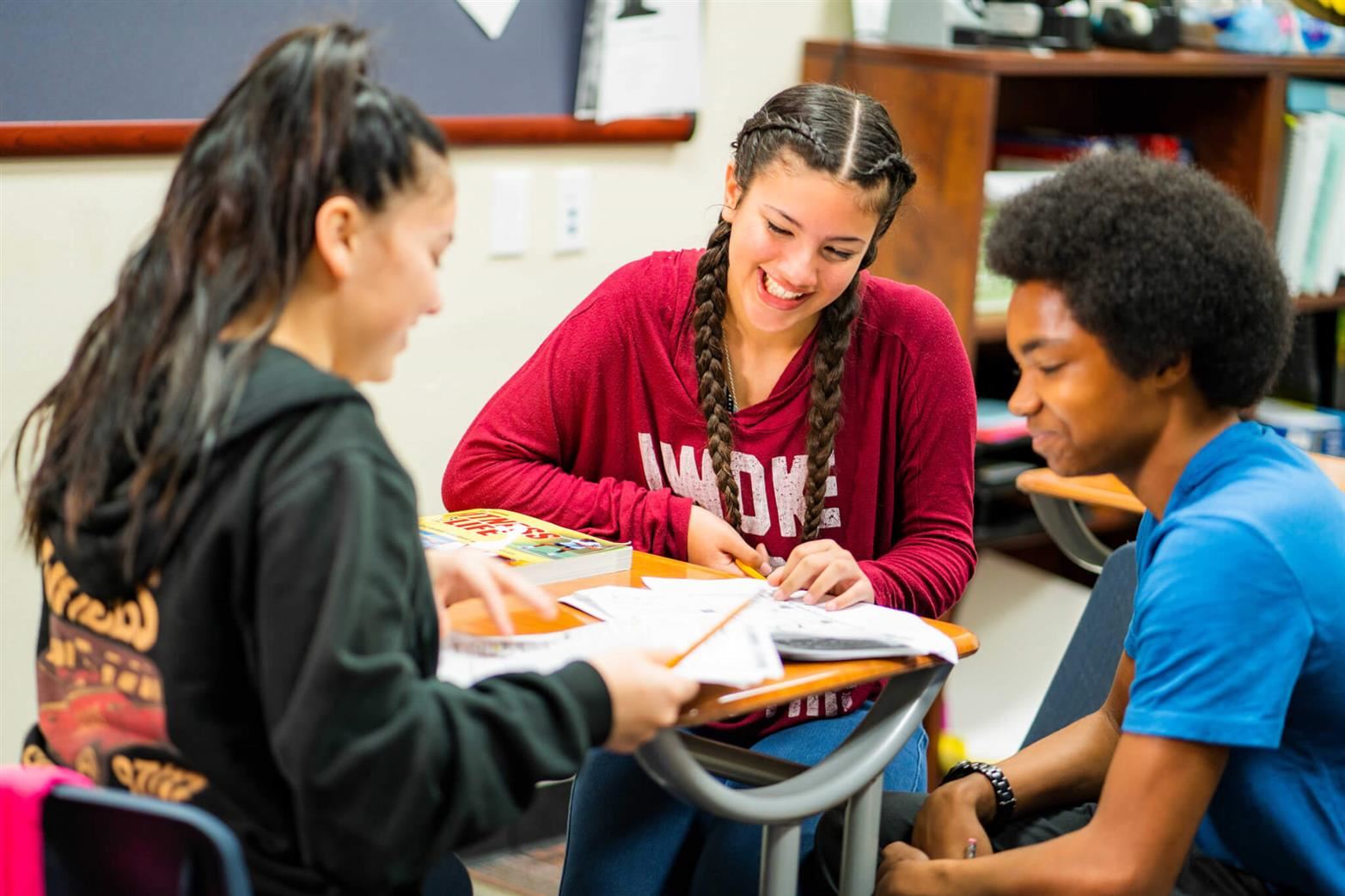 Students studying together