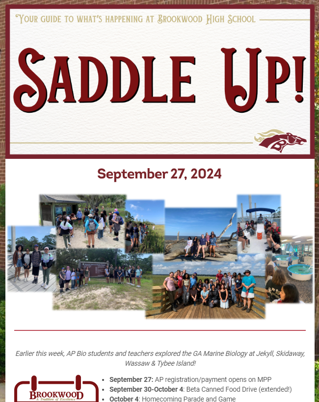 Sample of the Saddle Up newsletter