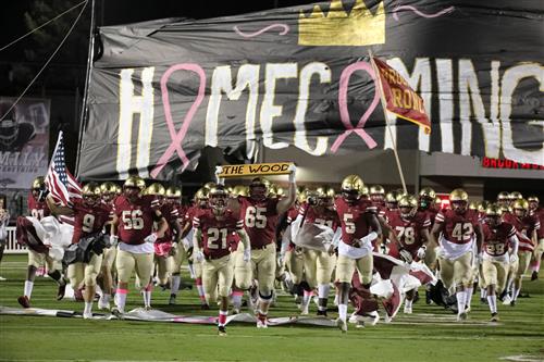 Past homecoming football game banner