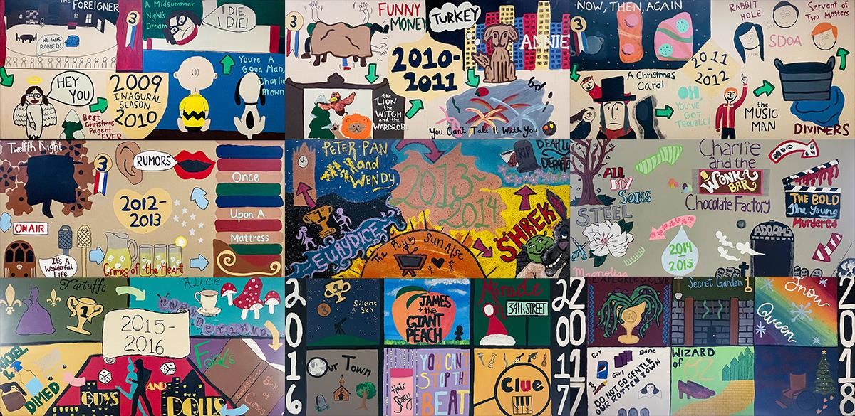 Collage of artwork for 2009-2018