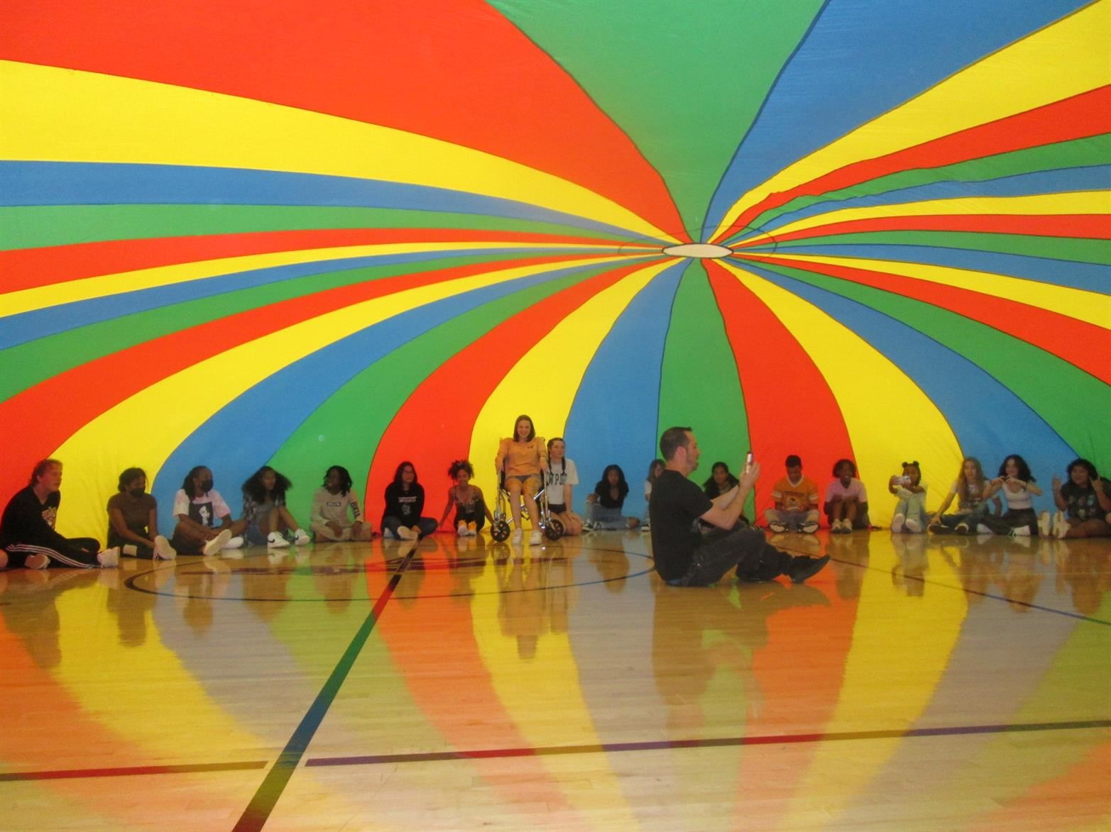 meeting under the parachute