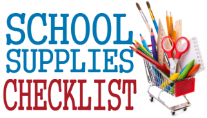School Supplies Checklist 