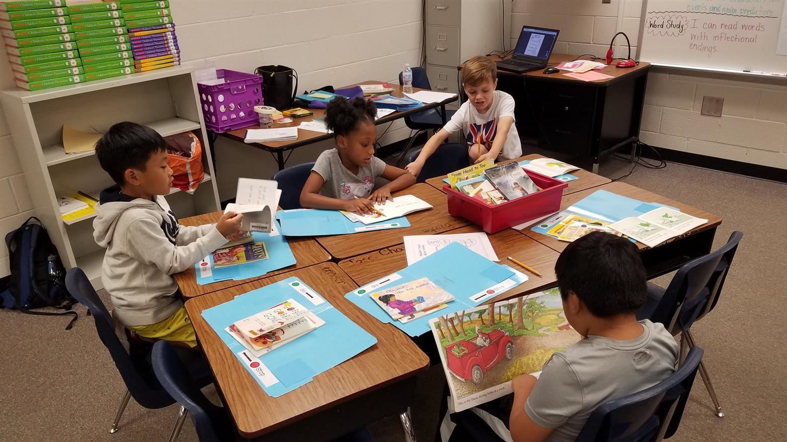 Students working at Literacy Institute.