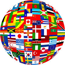 Globe with maps 