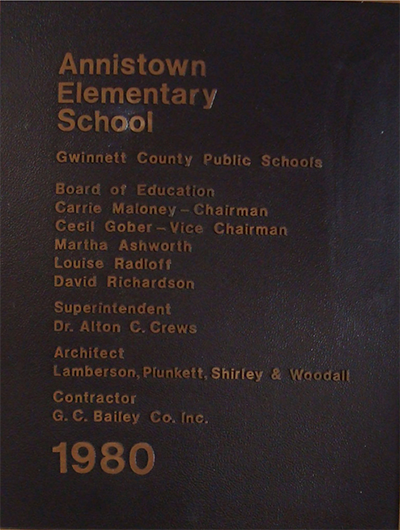 Annistown elementary school plaque 
