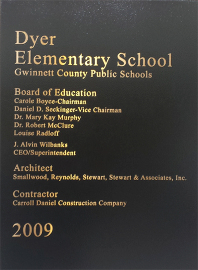 Dyer elementary school plaque 
