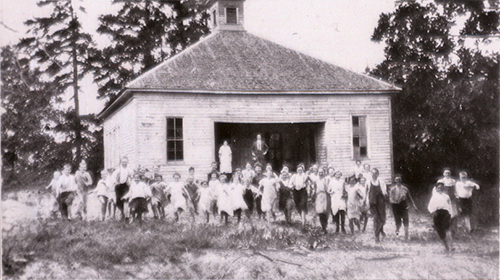 Photo of original Harmony School— 1923 Gwinnett County Public School System history 