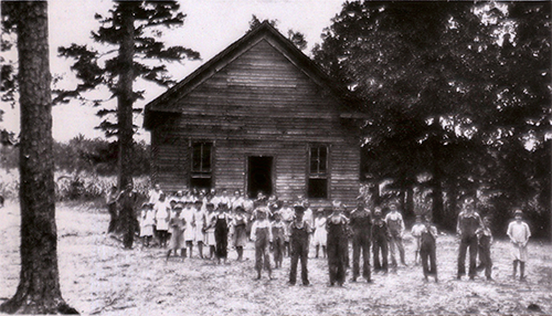 A photo of the original McKendree School.