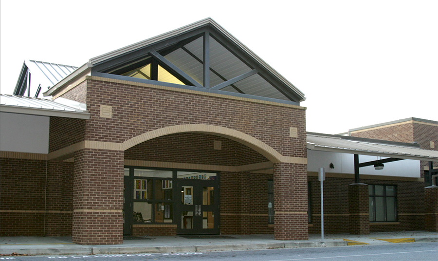 Minor elementary school building front