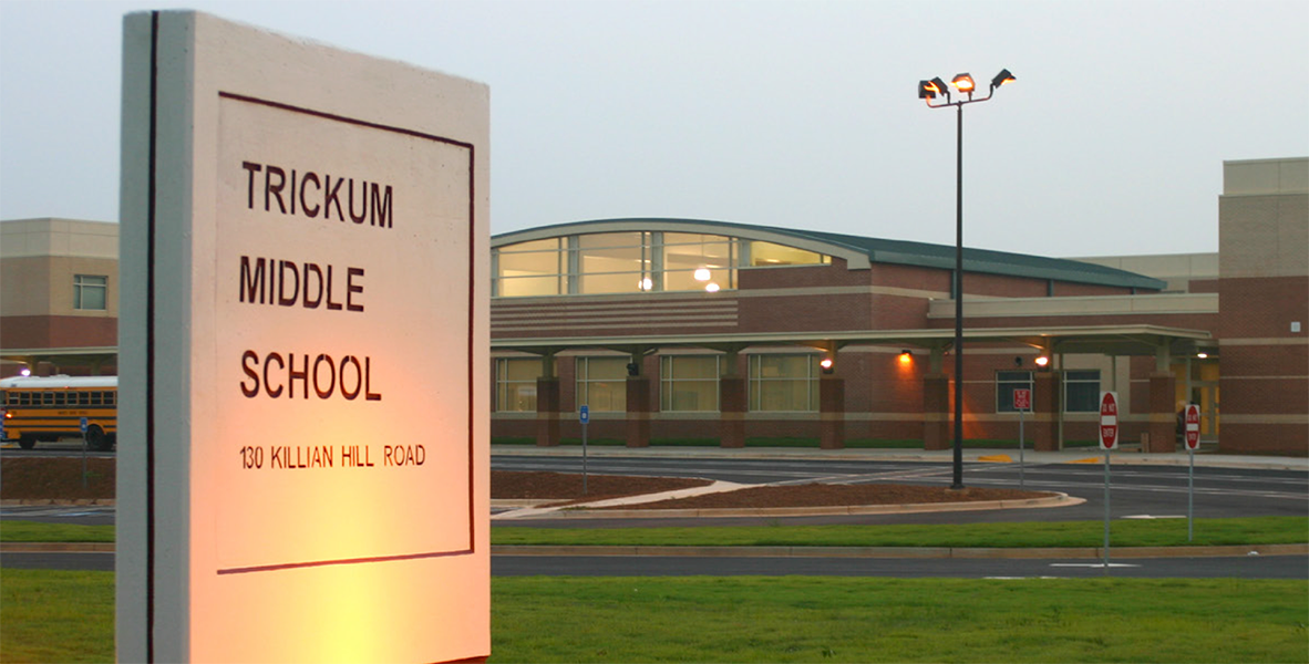 Trickum middle school building front