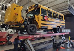 Bus maintenance in garage