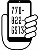 Phone showing number 7708226513 