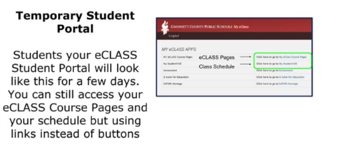 Temporary Student Portal 