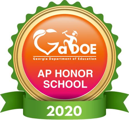 Ga DOE Georgia Department of Education AP Honor School 2020 badge