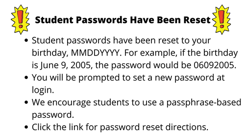 Student Passwords