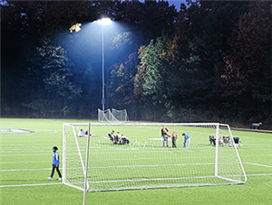 Pinckneyville MS students on their soccer field
