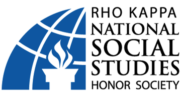 Rho Kappa National Social Studies Honor Society torch and globe logo 