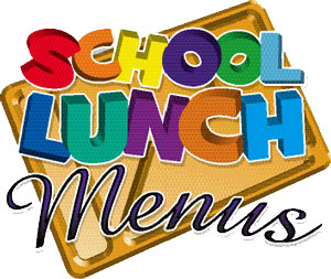 school tray with the words School Lunch Menus.