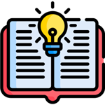 Book with light bulb