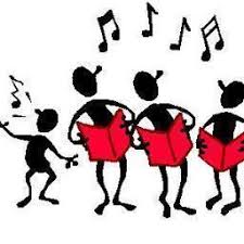 Stick figures singing 