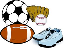 Soccerball, Football, shoes, baseball mitt and ball 