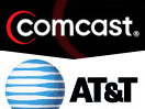 Logos of Comcast and ATT Logos of Comcast and ATT