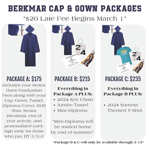 Berkmar Cap and Gown Packages