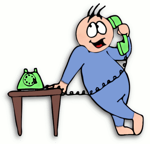 Clip art of person on phone Clip art of person on phone