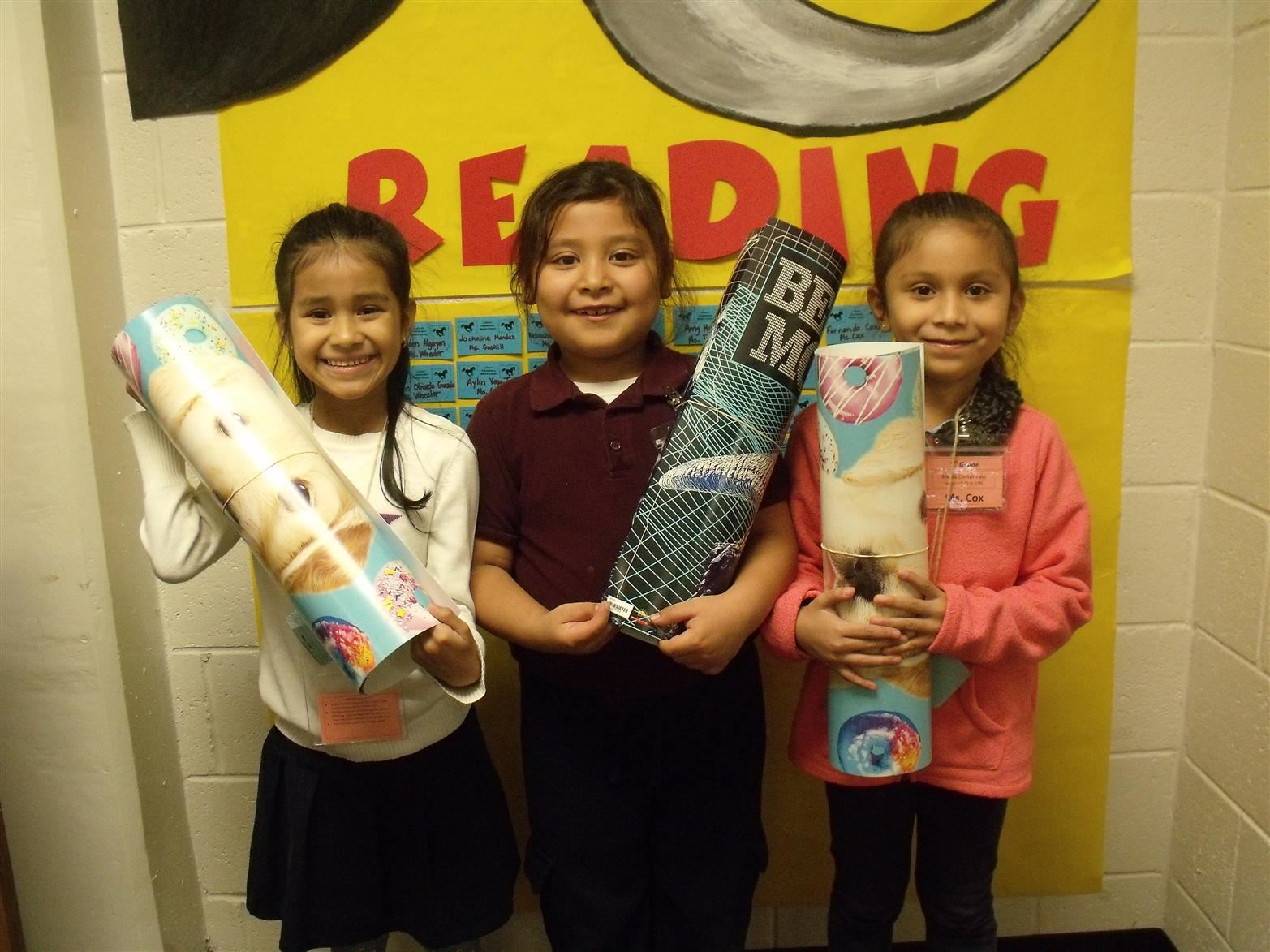 Students with posters