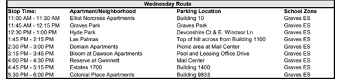 Schedule