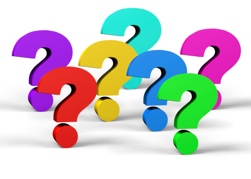 Different colored question marks. Different colored question marks.