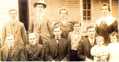 family portrait of original Roberts family 