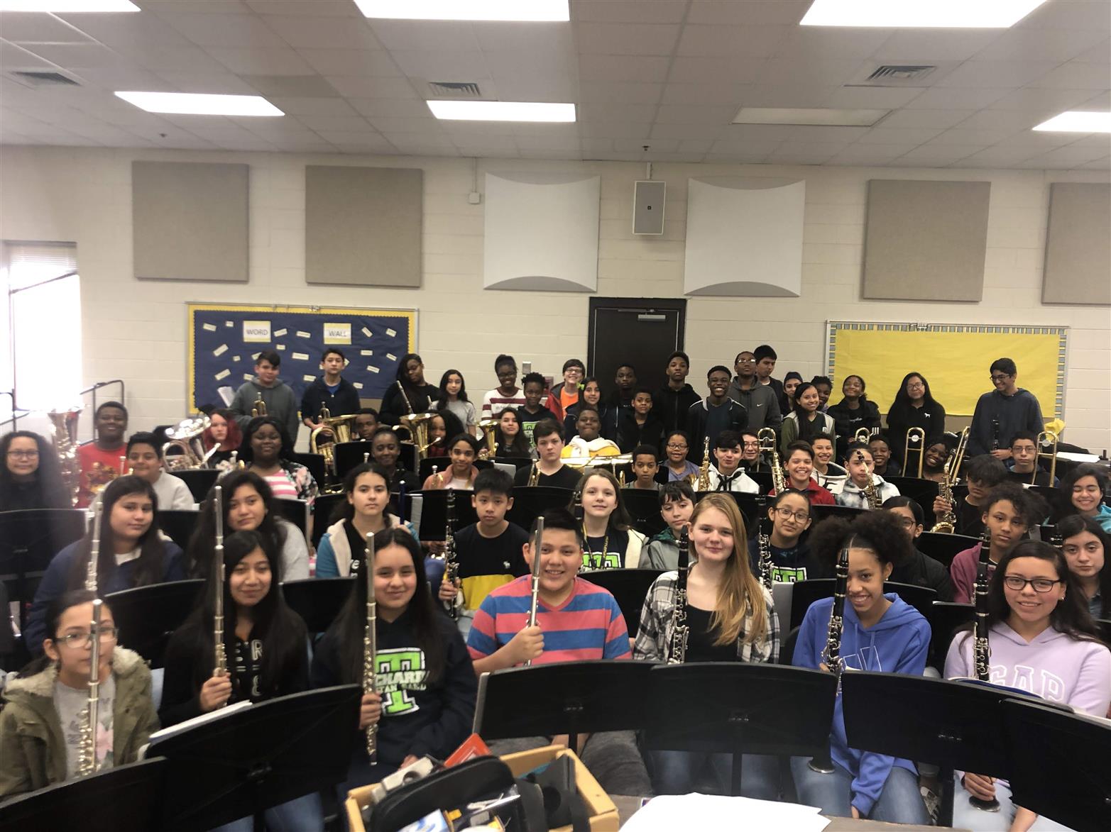  picture of 6th grade band students