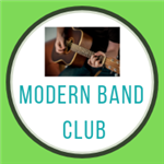 modern band club with guitar 