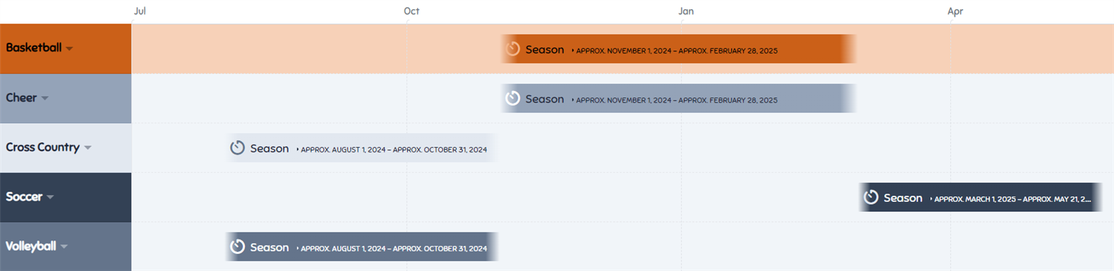 sports calendar