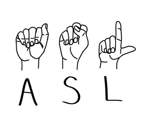 Hands showing ASL in sign language