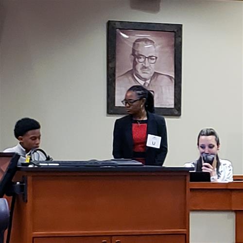 Students at a Mock Trial 