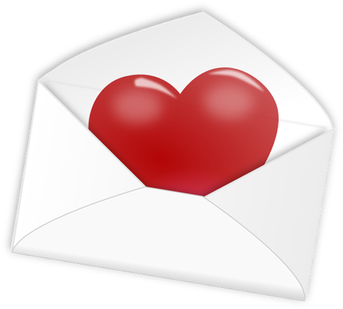 Heart in an envelope  