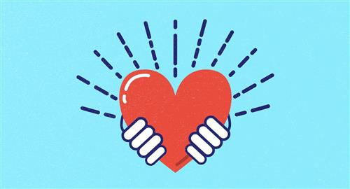 Hands holding a heart 