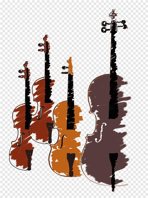 Drawing of string instruments