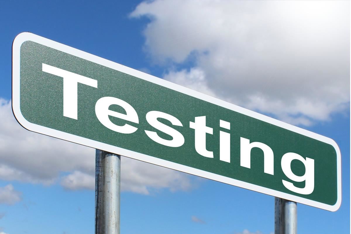 testing sign