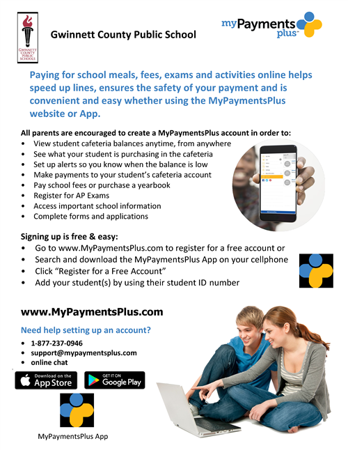 flyer sharing information about the My Payments Plus App and WebsiteMPP website and the App. 