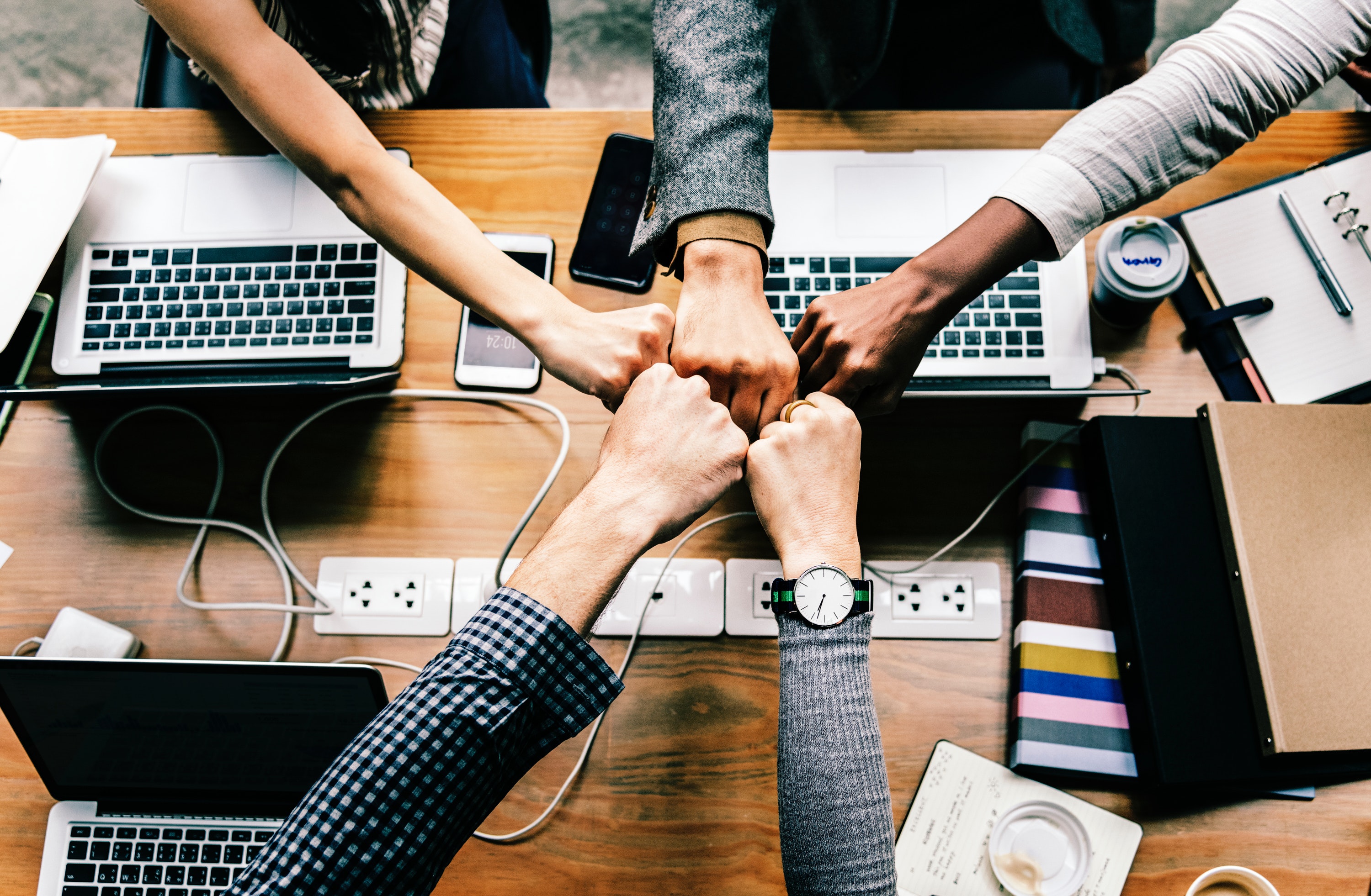 Students working as a team on a project 