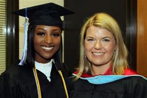 Ms. Cunningham with a Graduate Gwinnett student 
