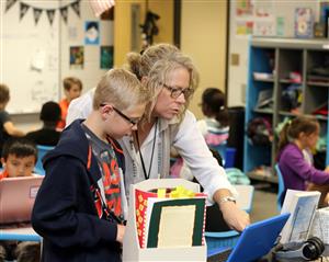 A glance into an elementary classroom. 