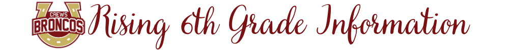 Rising 6th Grade Info title