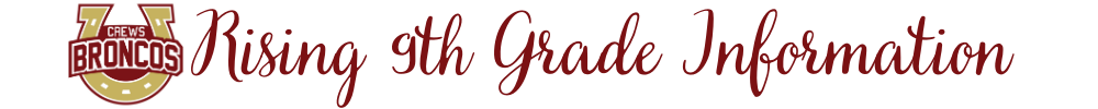 Rising 9th Grade Info title