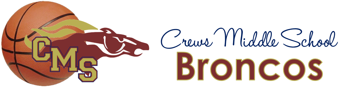 Crews Broncos basketball logo